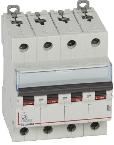 Выключатель автоматический Legrand DX3-E 6000 4п 6А C 10кА картинка
